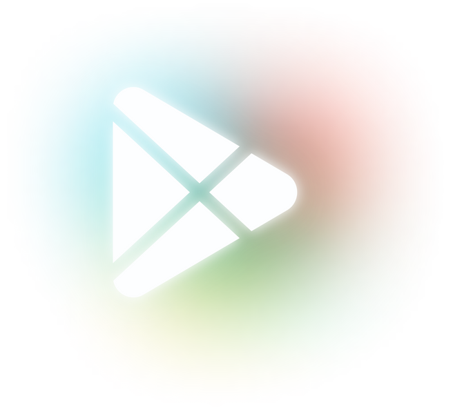 google play icon light glow light gradient light shadow light neon light white